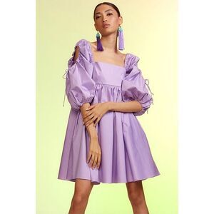 Cynthia Rowley Purple Halle Cold Shoulder Dress